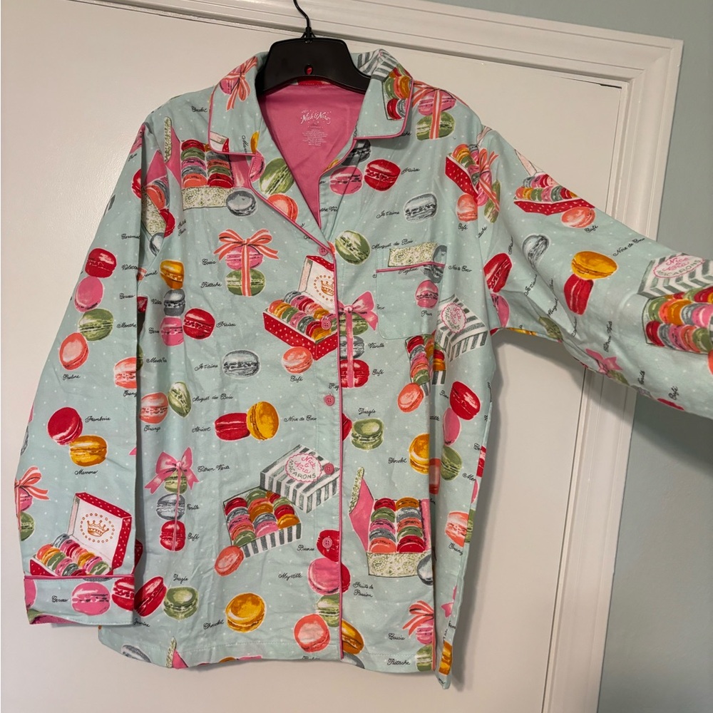 Rare NWT Nick & Nora macaron pajama set XL